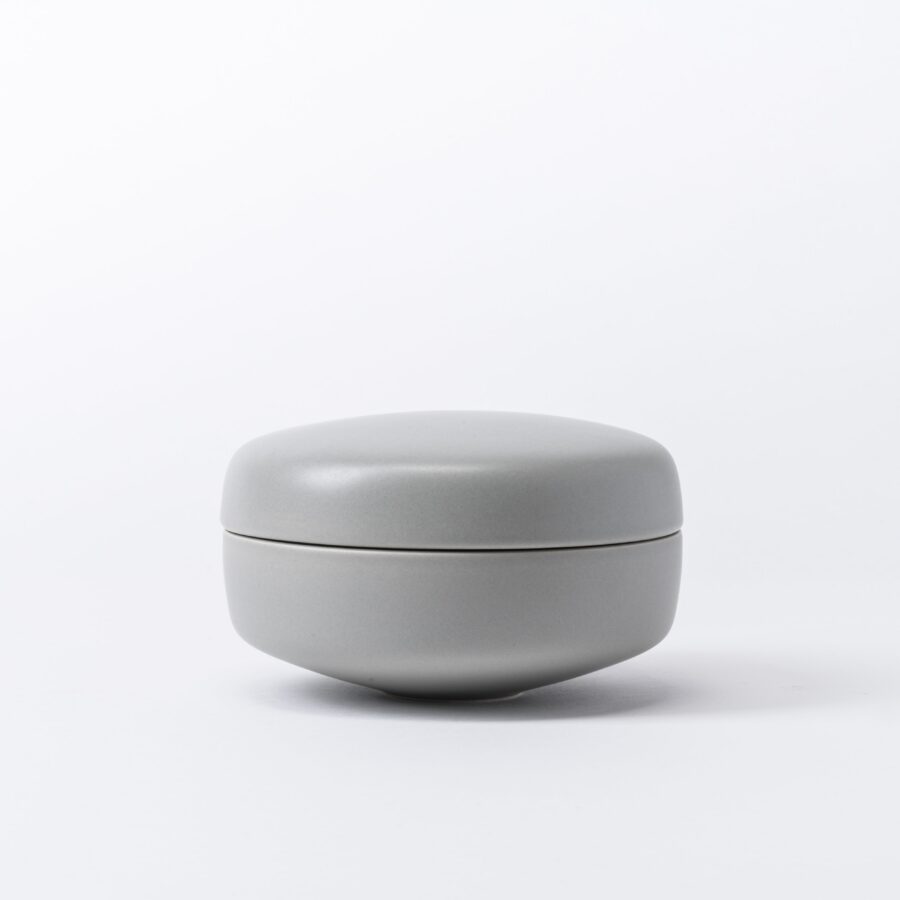 Small Belgian Block Storage Jar - Smooth Low-Profile Vanity Box