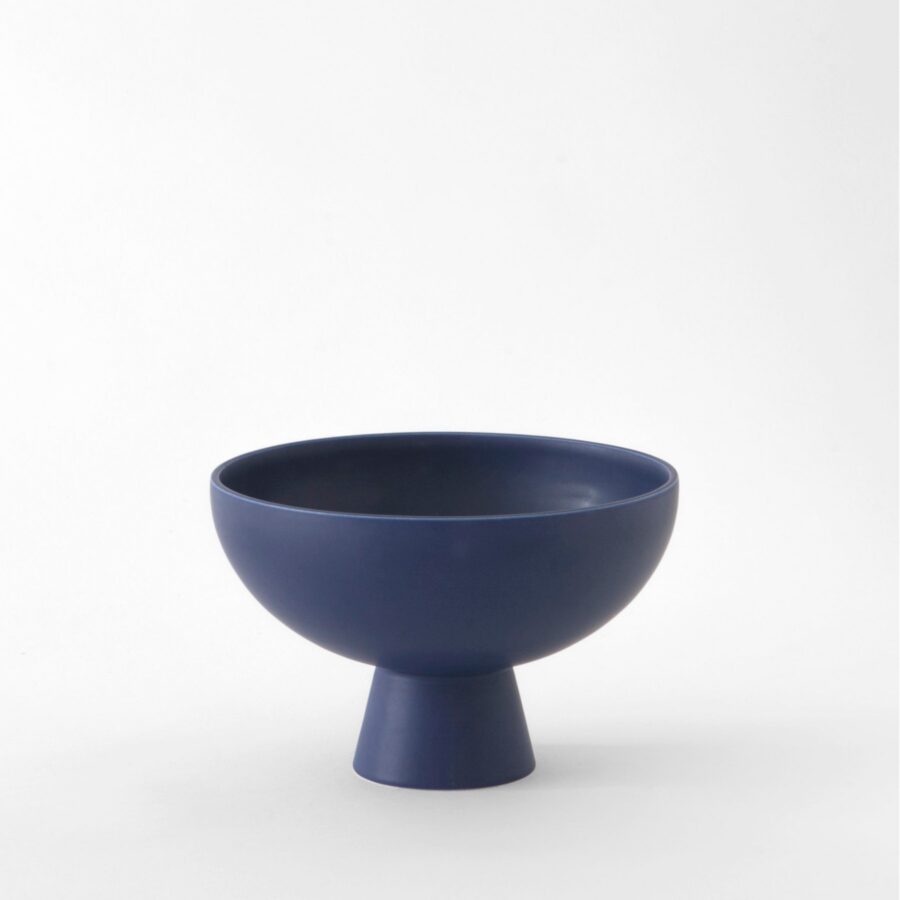 Large Blue Statement Pedestal Bowl