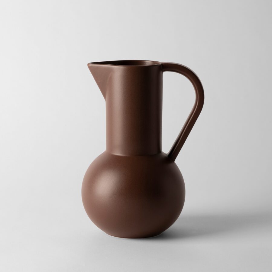 Large Chocolate Tall-Neck Rounded Serving Jug