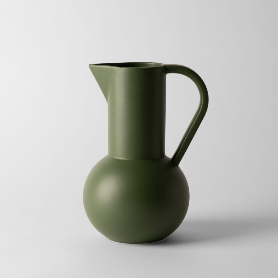 Deep Green Globe-Base Pouring Jug - Large
