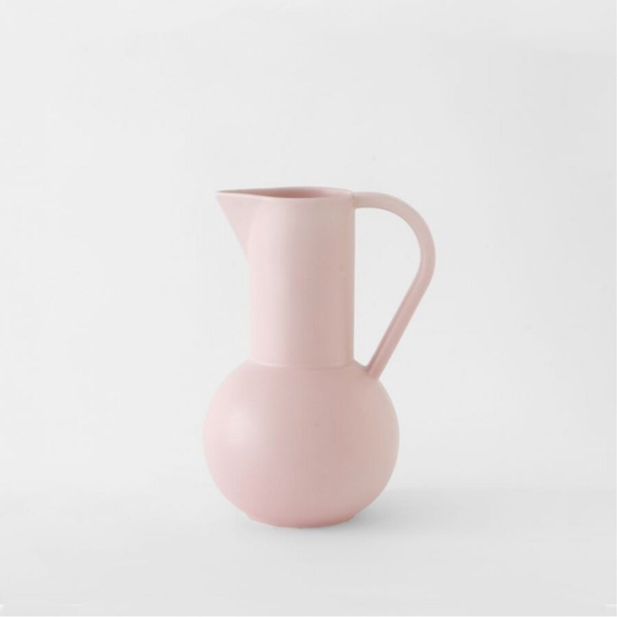 Coral Blush Globe-Base Pouring Jug - Medium