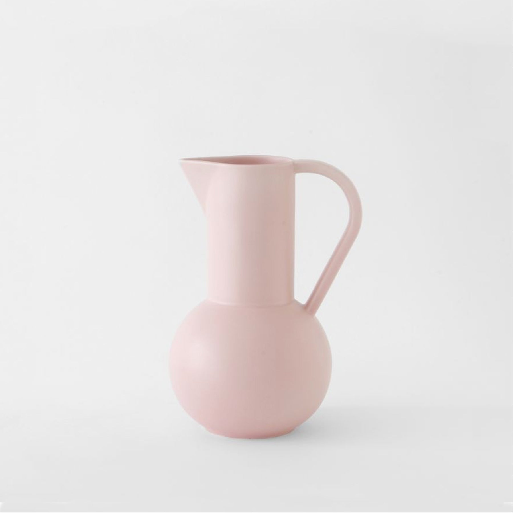 Coral Blush Globe-Base Pouring Jug - Medium