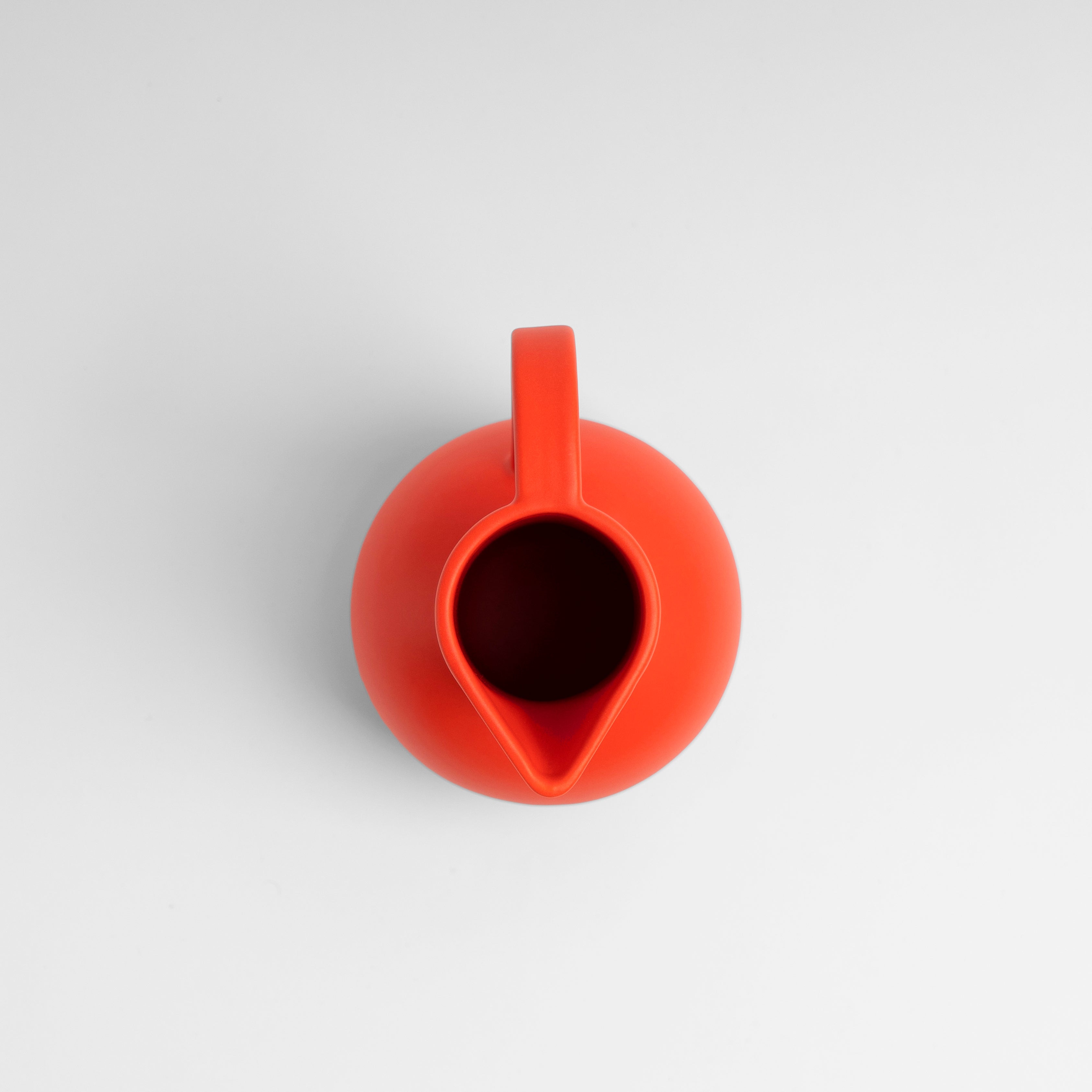 Small Strong Coral Tall-Neck Rounded Serving Jug - Image 2