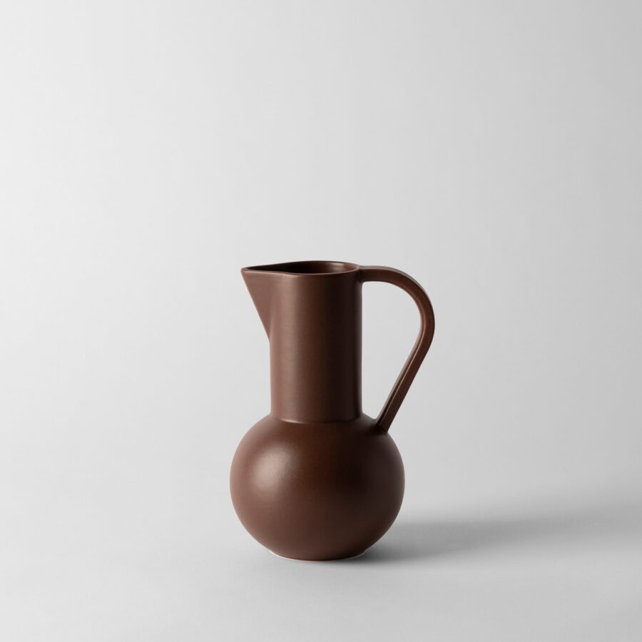 Small Chocolate Contemporary Spouted Ceramic Jug