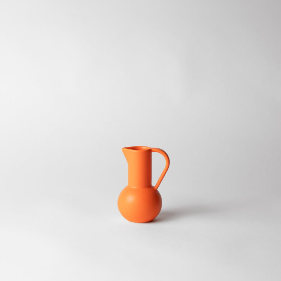 Vibrant Orange Petite Rounded Accent Pitcher